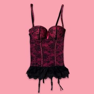 Pink Lace Corset Top